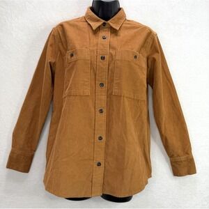 Everlane Women's Oversized Corduoy Shirt in Brown Sugar Size XXS